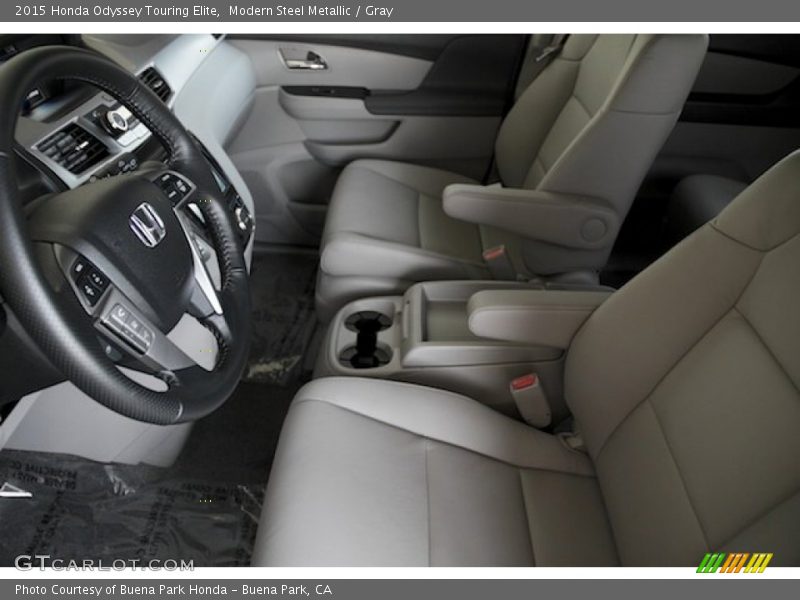 Modern Steel Metallic / Gray 2015 Honda Odyssey Touring Elite