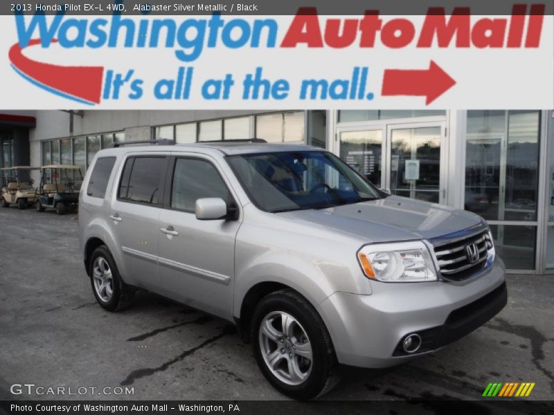 Alabaster Silver Metallic / Black 2013 Honda Pilot EX-L 4WD