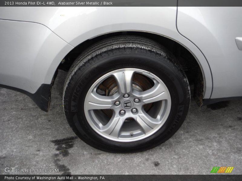 Alabaster Silver Metallic / Black 2013 Honda Pilot EX-L 4WD