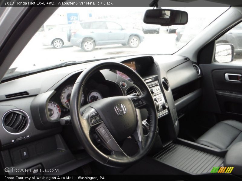 Alabaster Silver Metallic / Black 2013 Honda Pilot EX-L 4WD