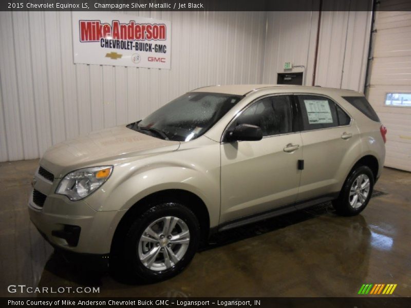 Champagne Silver Metallic / Jet Black 2015 Chevrolet Equinox LS