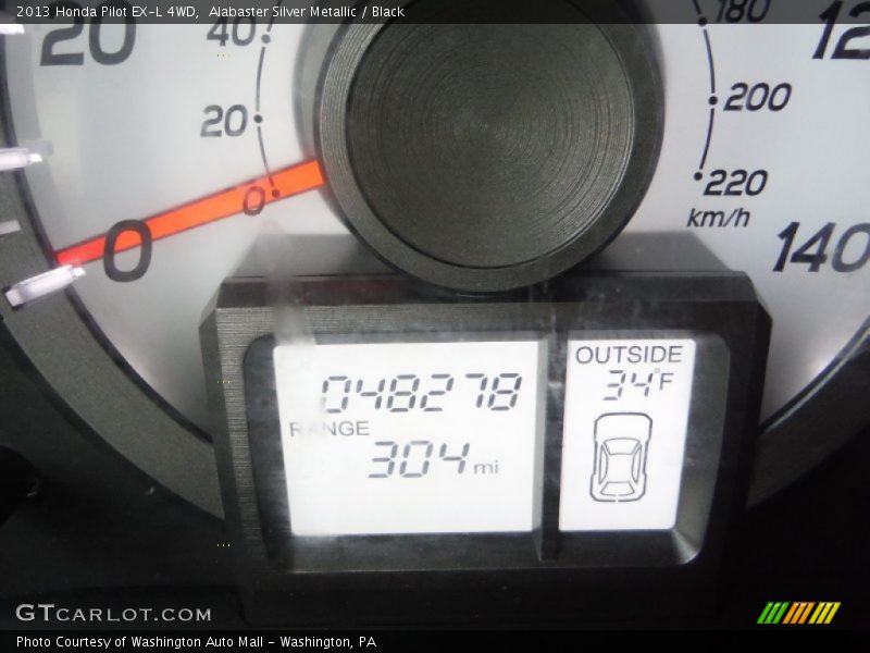 Alabaster Silver Metallic / Black 2013 Honda Pilot EX-L 4WD