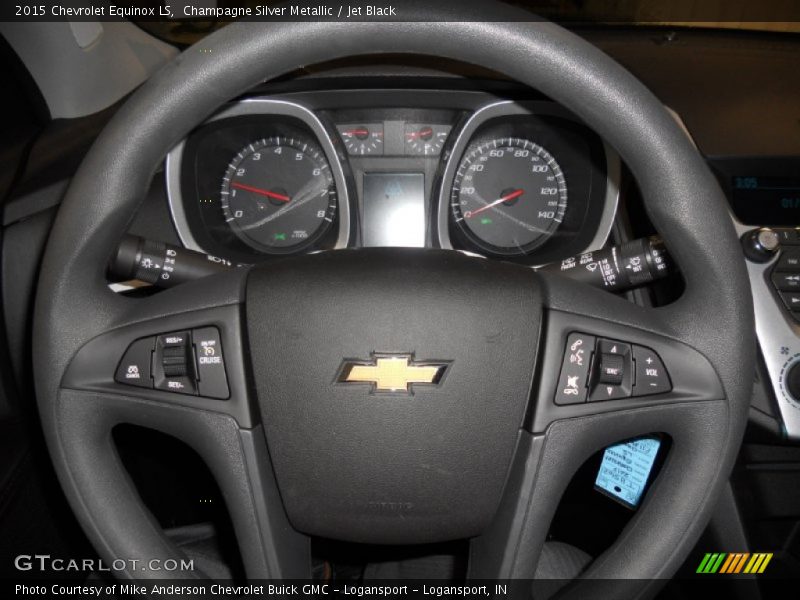 Champagne Silver Metallic / Jet Black 2015 Chevrolet Equinox LS