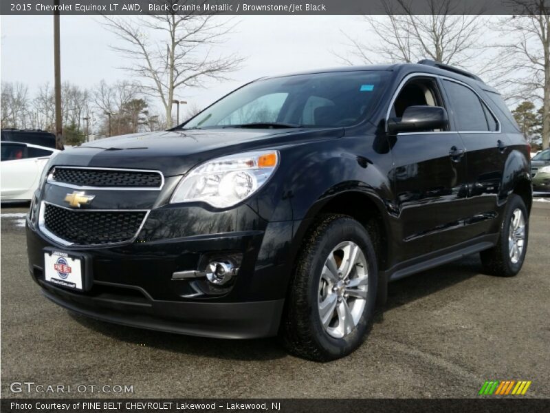 Black Granite Metallic / Brownstone/Jet Black 2015 Chevrolet Equinox LT AWD