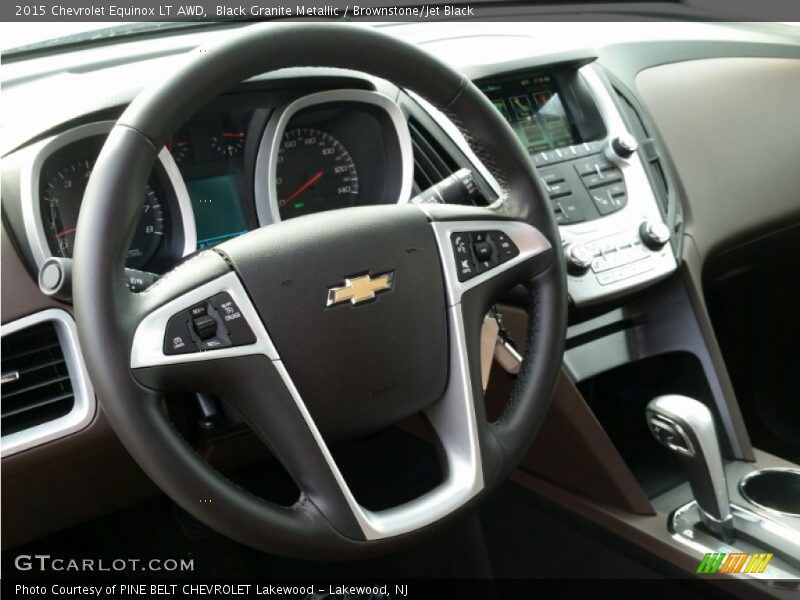Black Granite Metallic / Brownstone/Jet Black 2015 Chevrolet Equinox LT AWD