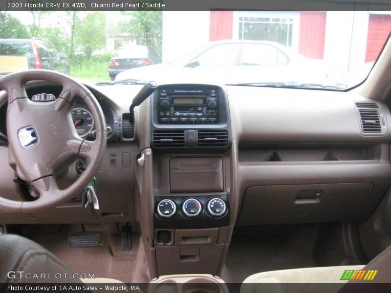 Chianti Red Pearl / Saddle 2003 Honda CR-V EX 4WD