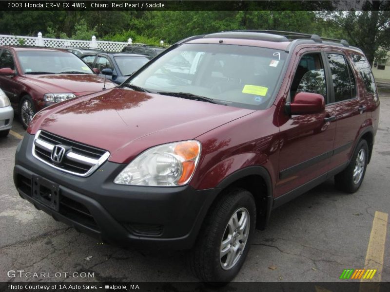Chianti Red Pearl / Saddle 2003 Honda CR-V EX 4WD