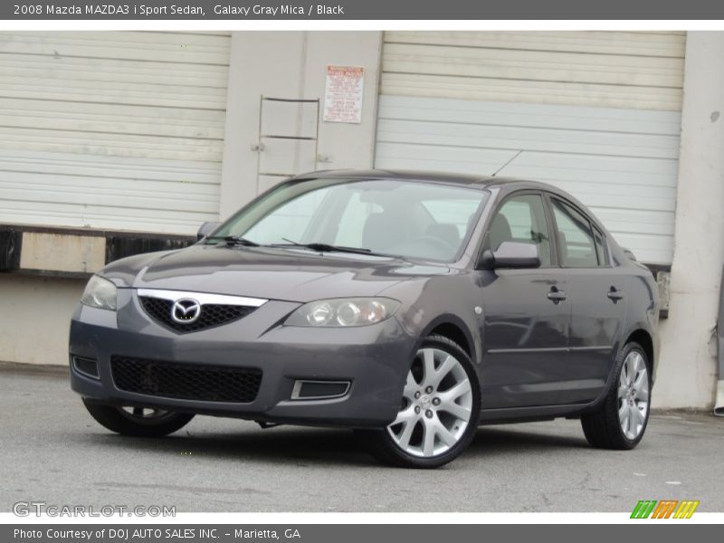 Galaxy Gray Mica / Black 2008 Mazda MAZDA3 i Sport Sedan