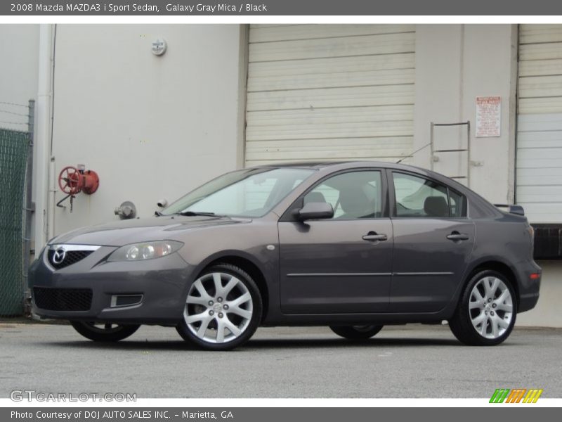 Galaxy Gray Mica / Black 2008 Mazda MAZDA3 i Sport Sedan