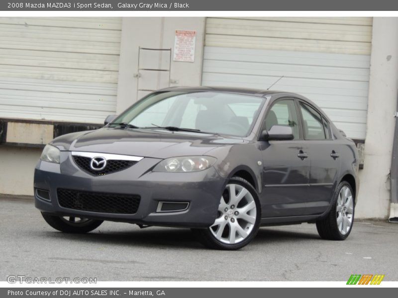 Galaxy Gray Mica / Black 2008 Mazda MAZDA3 i Sport Sedan