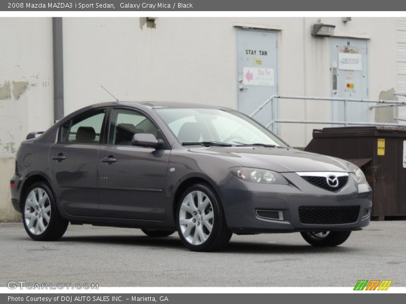 Galaxy Gray Mica / Black 2008 Mazda MAZDA3 i Sport Sedan