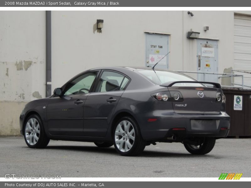 Galaxy Gray Mica / Black 2008 Mazda MAZDA3 i Sport Sedan