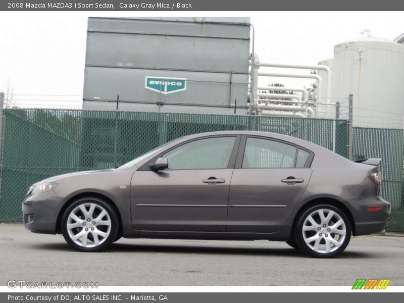 Galaxy Gray Mica / Black 2008 Mazda MAZDA3 i Sport Sedan