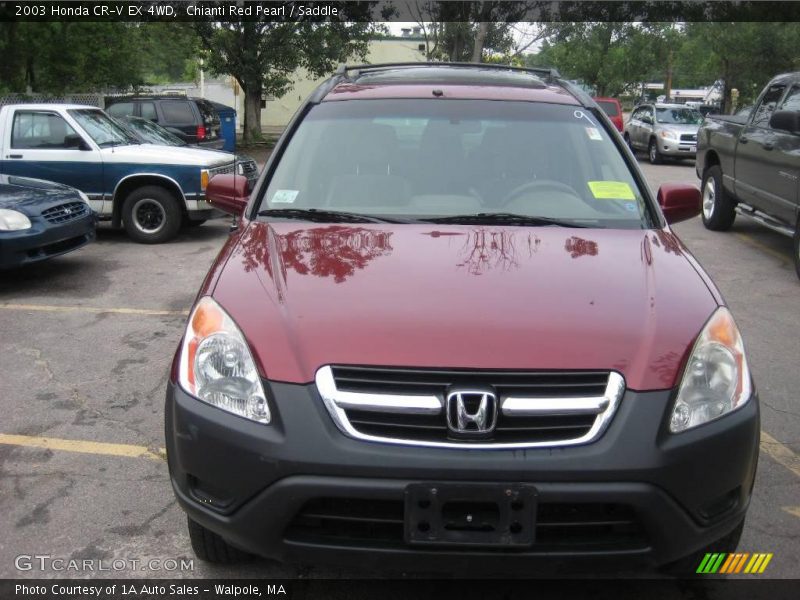 Chianti Red Pearl / Saddle 2003 Honda CR-V EX 4WD