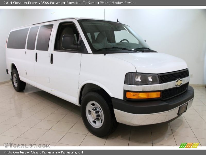 Summit White / Medium Pewter 2014 Chevrolet Express 3500 Passenger Extended LT