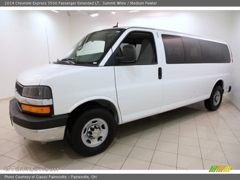 Summit White / Medium Pewter 2014 Chevrolet Express 3500 Passenger Extended LT