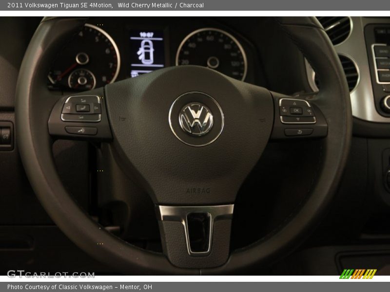Wild Cherry Metallic / Charcoal 2011 Volkswagen Tiguan SE 4Motion