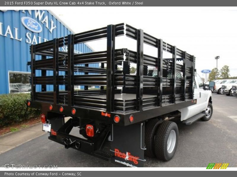 Oxford White / Steel 2015 Ford F350 Super Duty XL Crew Cab 4x4 Stake Truck