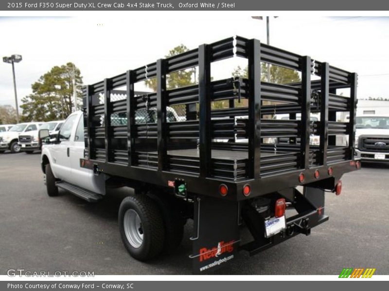 Oxford White / Steel 2015 Ford F350 Super Duty XL Crew Cab 4x4 Stake Truck