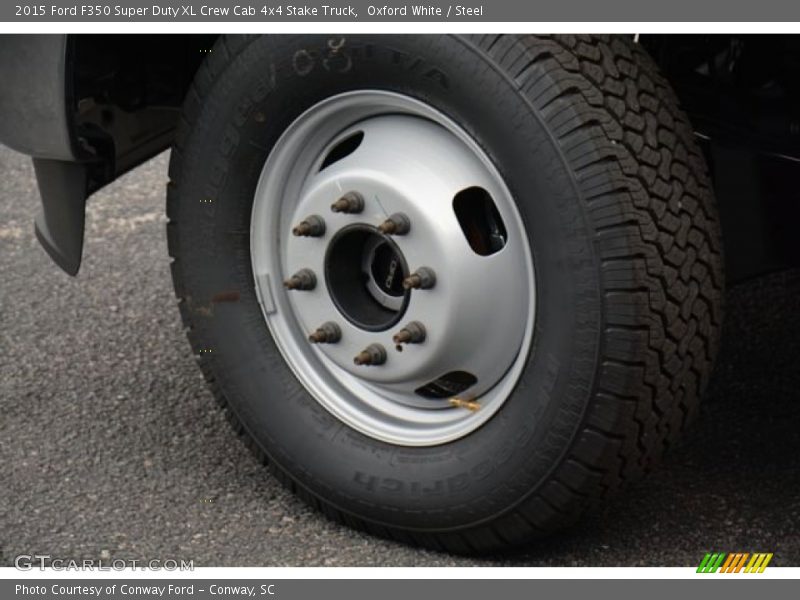 Oxford White / Steel 2015 Ford F350 Super Duty XL Crew Cab 4x4 Stake Truck