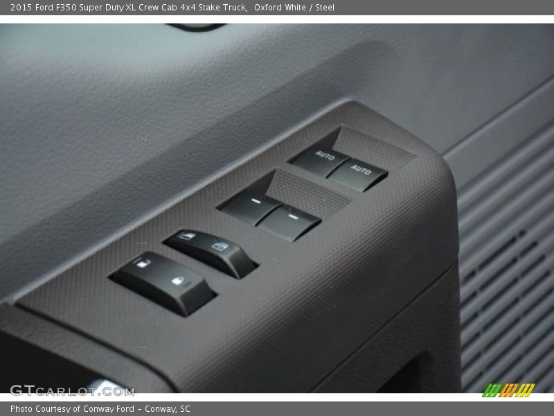Oxford White / Steel 2015 Ford F350 Super Duty XL Crew Cab 4x4 Stake Truck