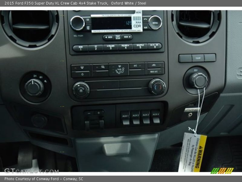 Oxford White / Steel 2015 Ford F350 Super Duty XL Crew Cab 4x4 Stake Truck