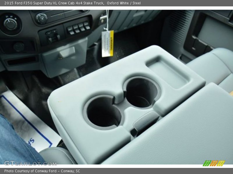 Oxford White / Steel 2015 Ford F350 Super Duty XL Crew Cab 4x4 Stake Truck