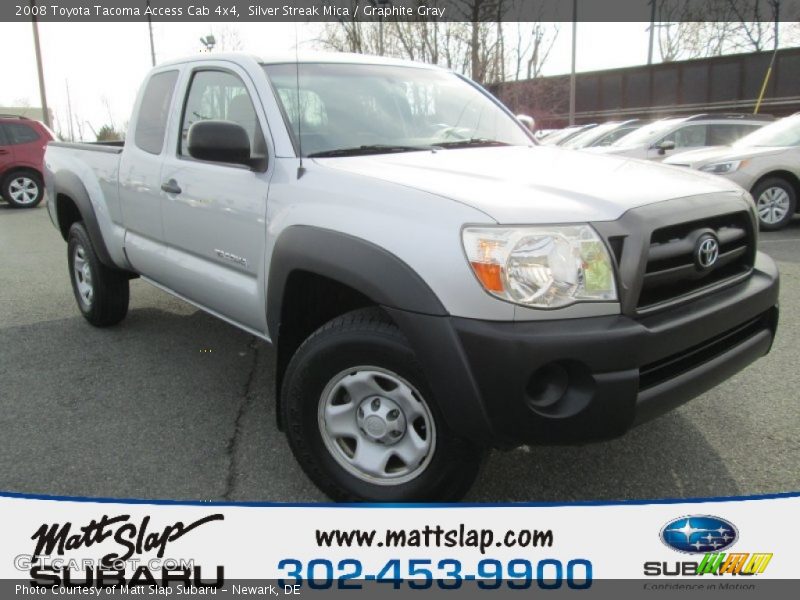 Silver Streak Mica / Graphite Gray 2008 Toyota Tacoma Access Cab 4x4