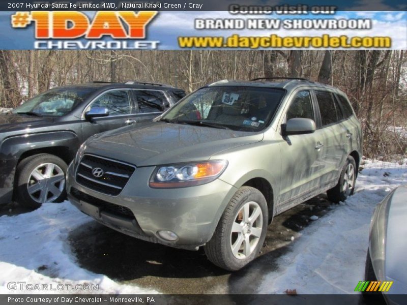 Natural Khaki Green / Gray 2007 Hyundai Santa Fe Limited 4WD
