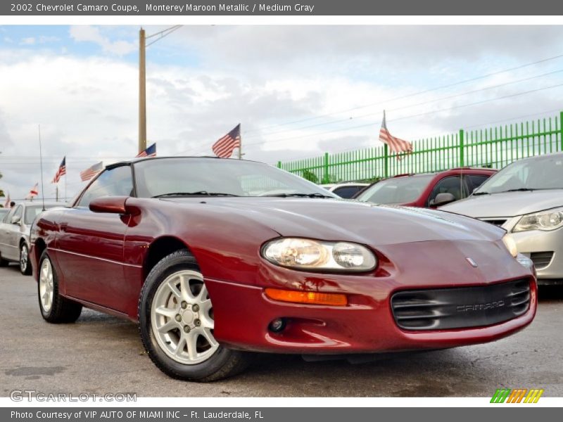 Monterey Maroon Metallic / Medium Gray 2002 Chevrolet Camaro Coupe