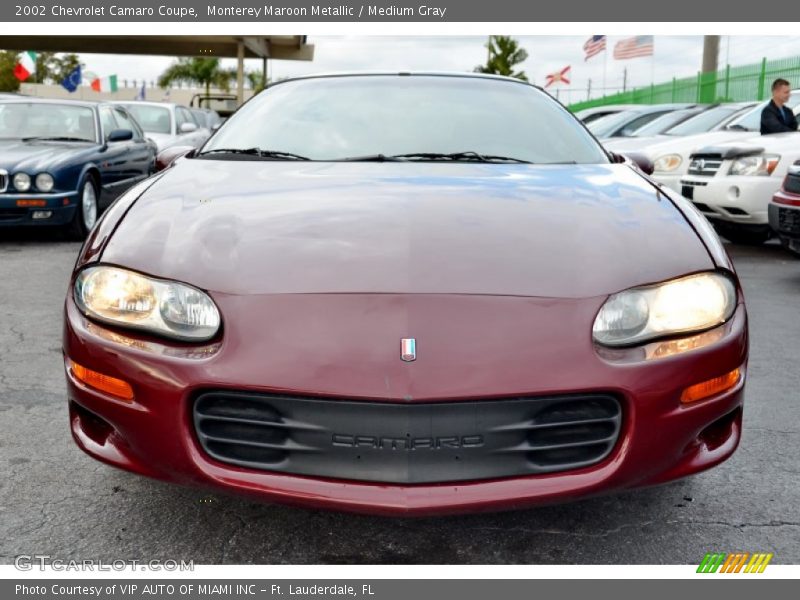 Monterey Maroon Metallic / Medium Gray 2002 Chevrolet Camaro Coupe