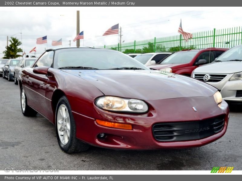 Monterey Maroon Metallic / Medium Gray 2002 Chevrolet Camaro Coupe