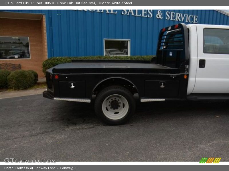 Oxford White / Steel 2015 Ford F450 Super Duty XL Crew Cab Flat Bed 4x4