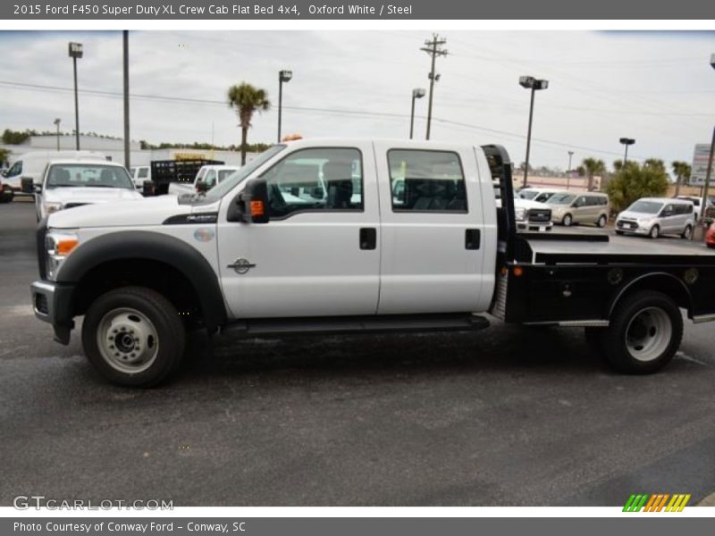 Oxford White / Steel 2015 Ford F450 Super Duty XL Crew Cab Flat Bed 4x4