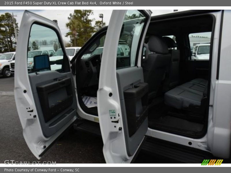 Oxford White / Steel 2015 Ford F450 Super Duty XL Crew Cab Flat Bed 4x4