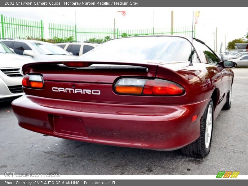 Monterey Maroon Metallic / Medium Gray 2002 Chevrolet Camaro Coupe