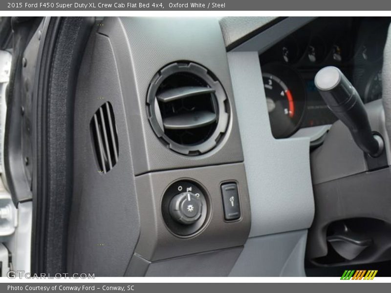 Oxford White / Steel 2015 Ford F450 Super Duty XL Crew Cab Flat Bed 4x4