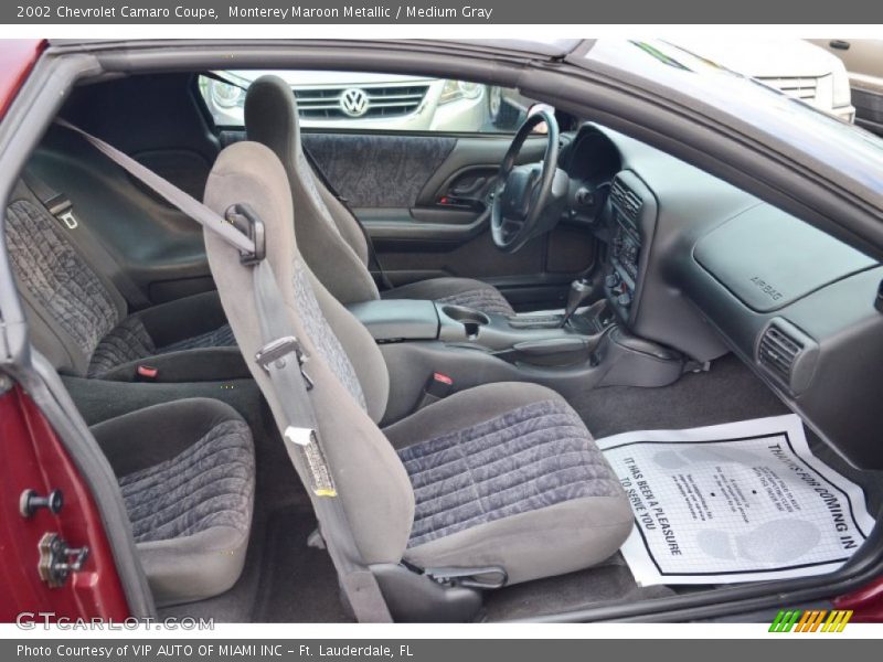 Front Seat of 2002 Camaro Coupe