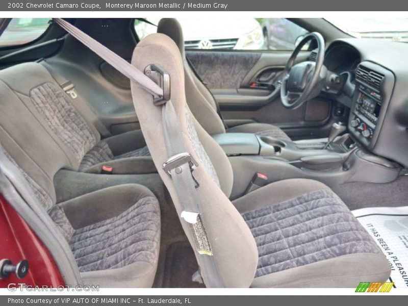 Monterey Maroon Metallic / Medium Gray 2002 Chevrolet Camaro Coupe