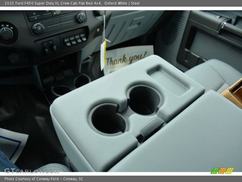 Oxford White / Steel 2015 Ford F450 Super Duty XL Crew Cab Flat Bed 4x4