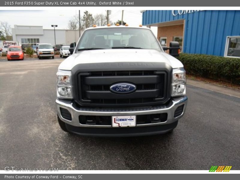 Oxford White / Steel 2015 Ford F350 Super Duty XL Crew Cab 4x4 Utility