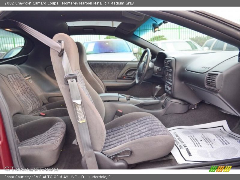 Monterey Maroon Metallic / Medium Gray 2002 Chevrolet Camaro Coupe