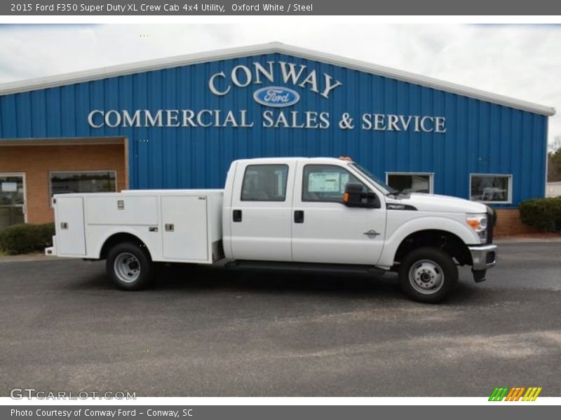 Oxford White / Steel 2015 Ford F350 Super Duty XL Crew Cab 4x4 Utility