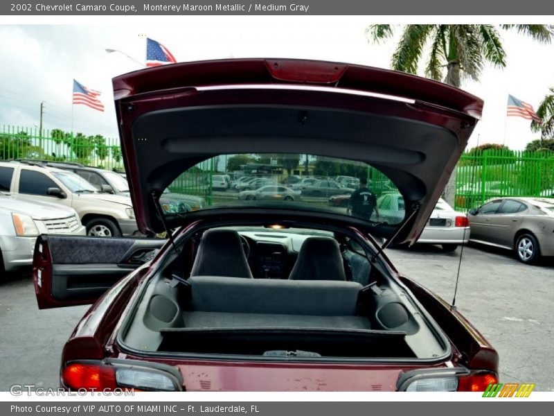 Monterey Maroon Metallic / Medium Gray 2002 Chevrolet Camaro Coupe