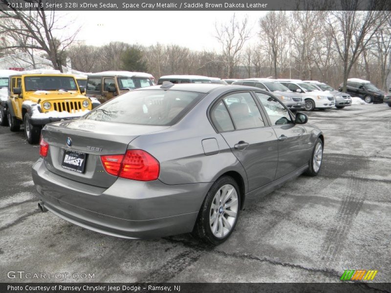 Space Gray Metallic / Saddle Brown Dakota Leather 2011 BMW 3 Series 328i xDrive Sedan