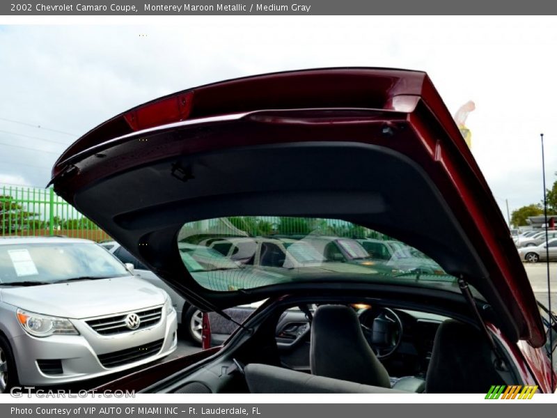 Monterey Maroon Metallic / Medium Gray 2002 Chevrolet Camaro Coupe