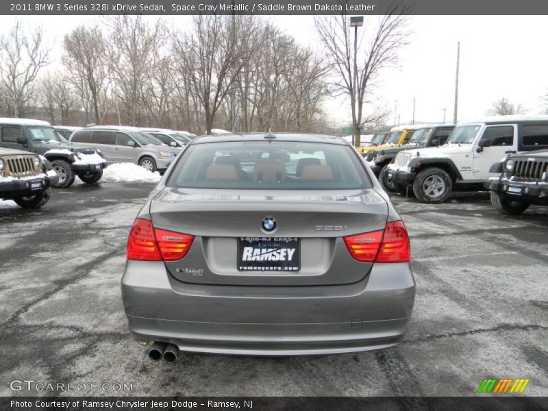 Space Gray Metallic / Saddle Brown Dakota Leather 2011 BMW 3 Series 328i xDrive Sedan