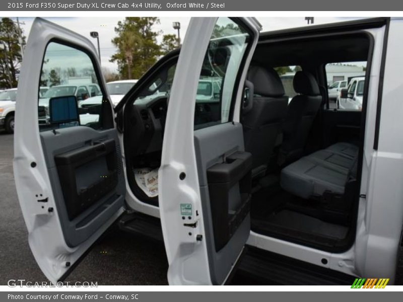 Oxford White / Steel 2015 Ford F350 Super Duty XL Crew Cab 4x4 Utility