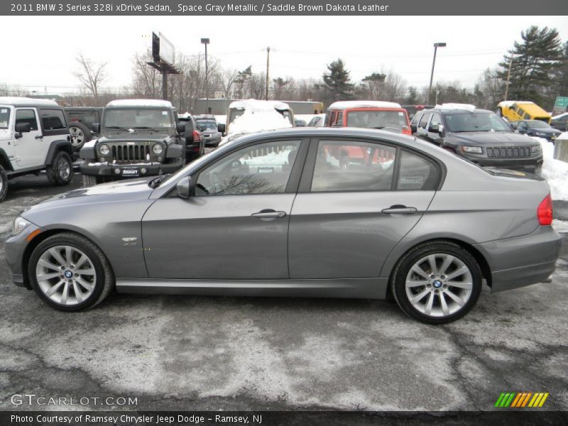 Space Gray Metallic / Saddle Brown Dakota Leather 2011 BMW 3 Series 328i xDrive Sedan