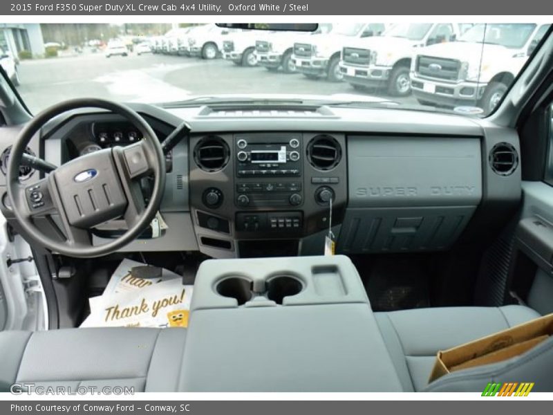 Oxford White / Steel 2015 Ford F350 Super Duty XL Crew Cab 4x4 Utility